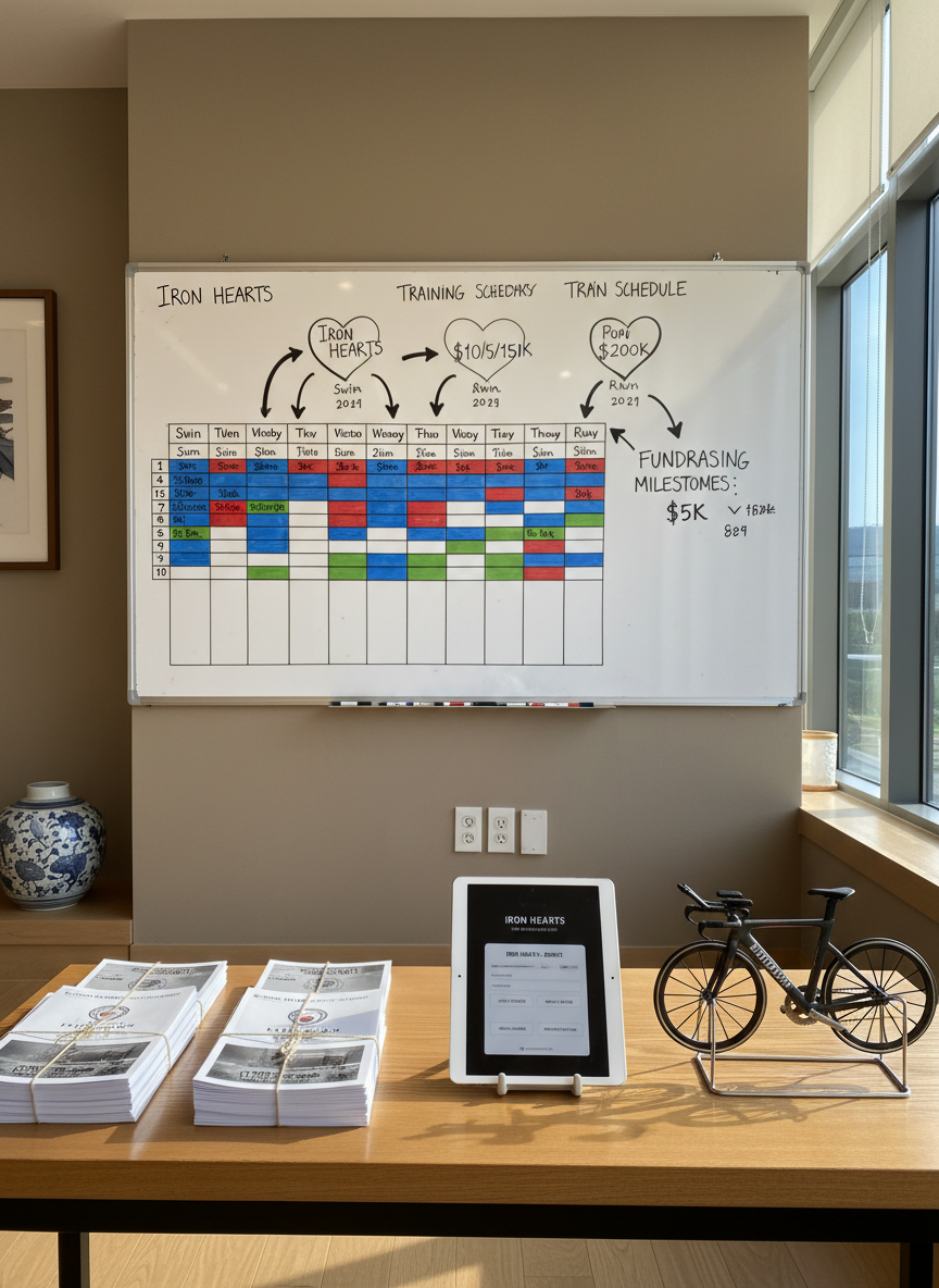 Iron Hearts community space with training plan